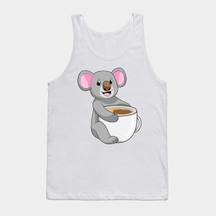 Koala with Coffee Cup Tank Top